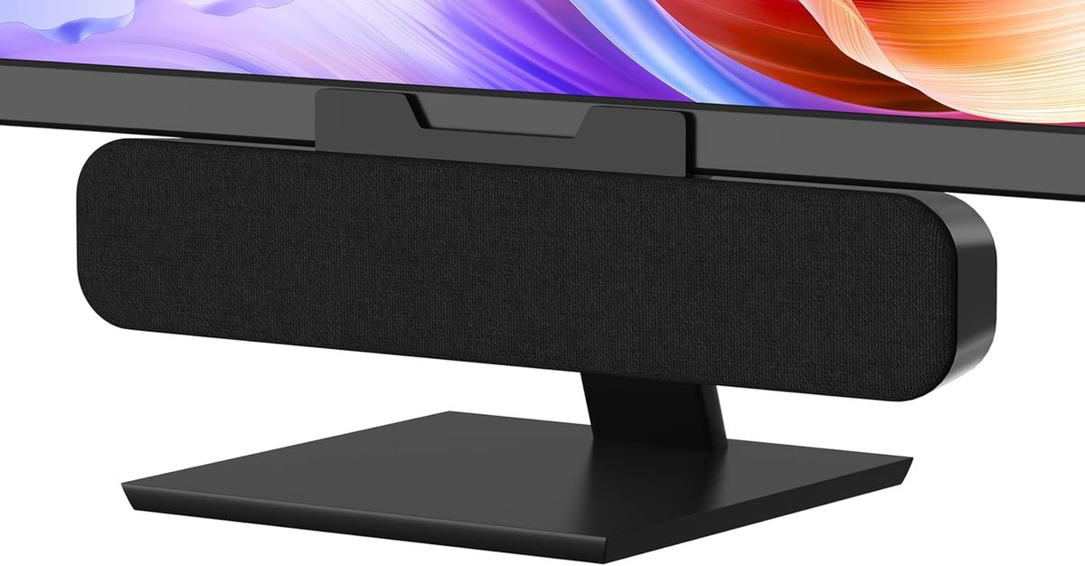SnelShoppen - USB Speaker voor PC, Laptop, Draagbare Geluidsbalk met Monitor Clip, Plug and Play - Compacte PC Speakers met Superior Geluidskwaliteit
