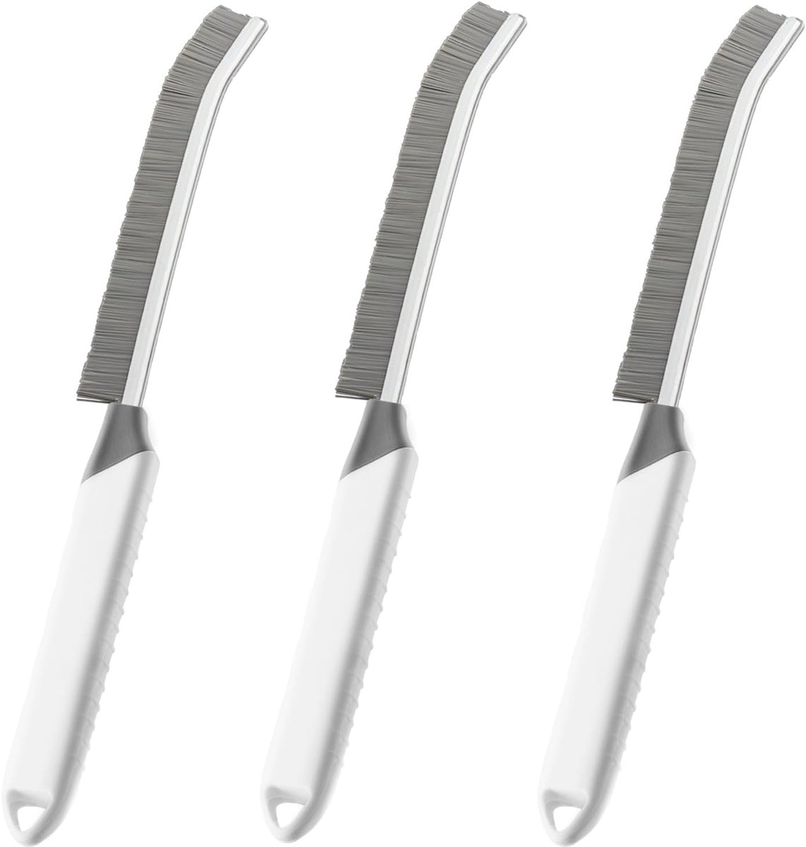 SnelShoppen - Premium Spleetreinigingsborstel voor Badkamer en Keuken - Aluminium Ondersteuning met 15° Schuine Kop - Ideaal voor Tegelgroeven en Krap