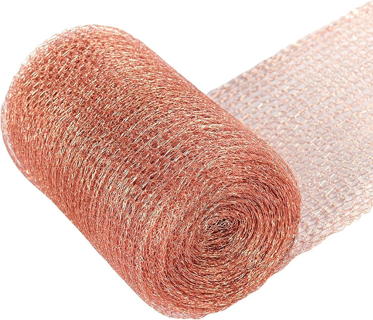 SnelShoppen - Copper Snail Net - Metaal Gaas Koper Draad 12,7 cm x 10 m, Tuin Bescherming tegen Slakken en Ongedierte voor Bloembedden en Groenten