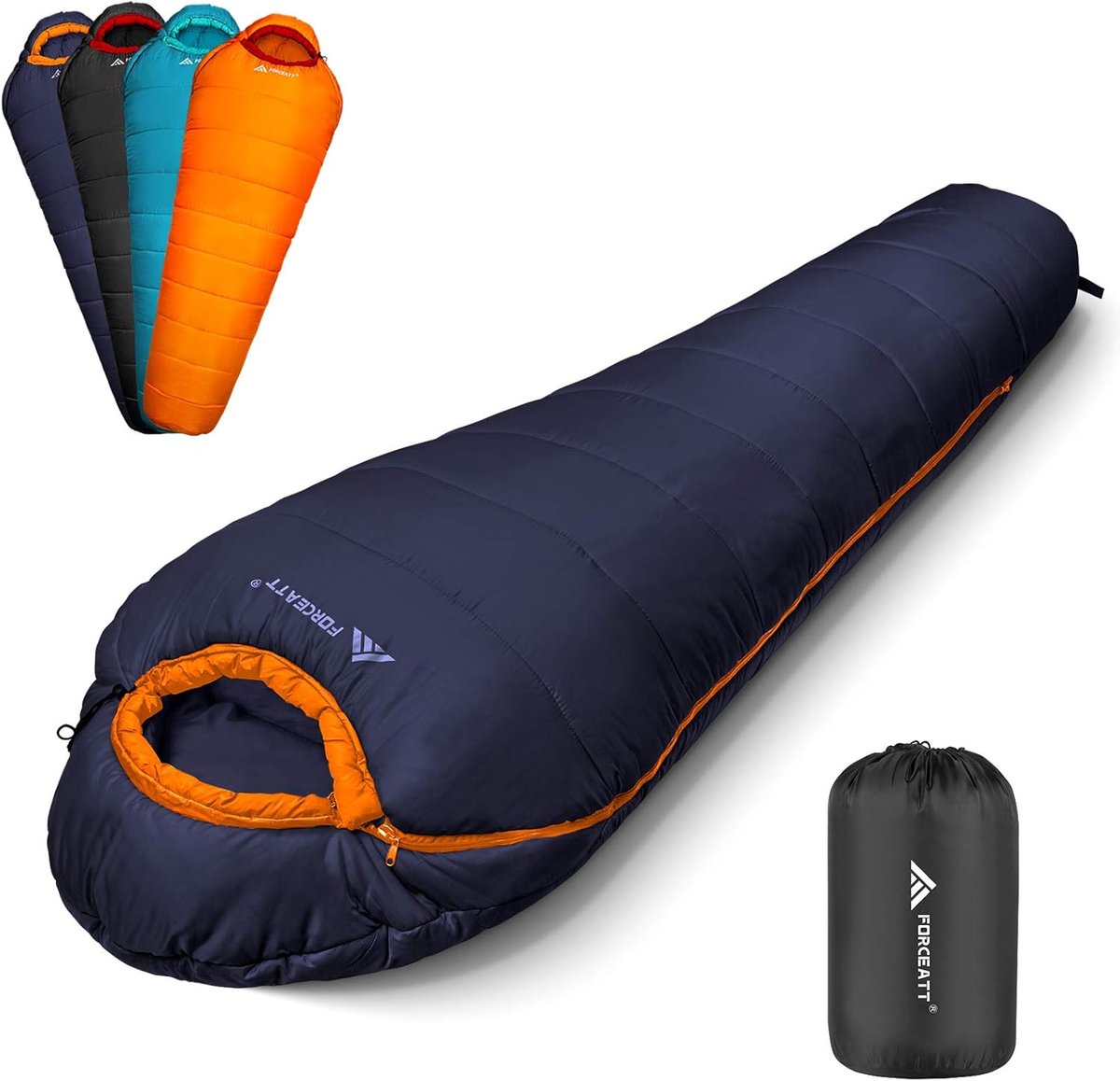 SnelShoppen - Mummy Slaapzak -10°C tot 15°C, 4 Seizoenen, Waterdichte Slaapzak voor Volwassenen, Ultralichte Camping Slaapzak voor Buiten en Binnen
