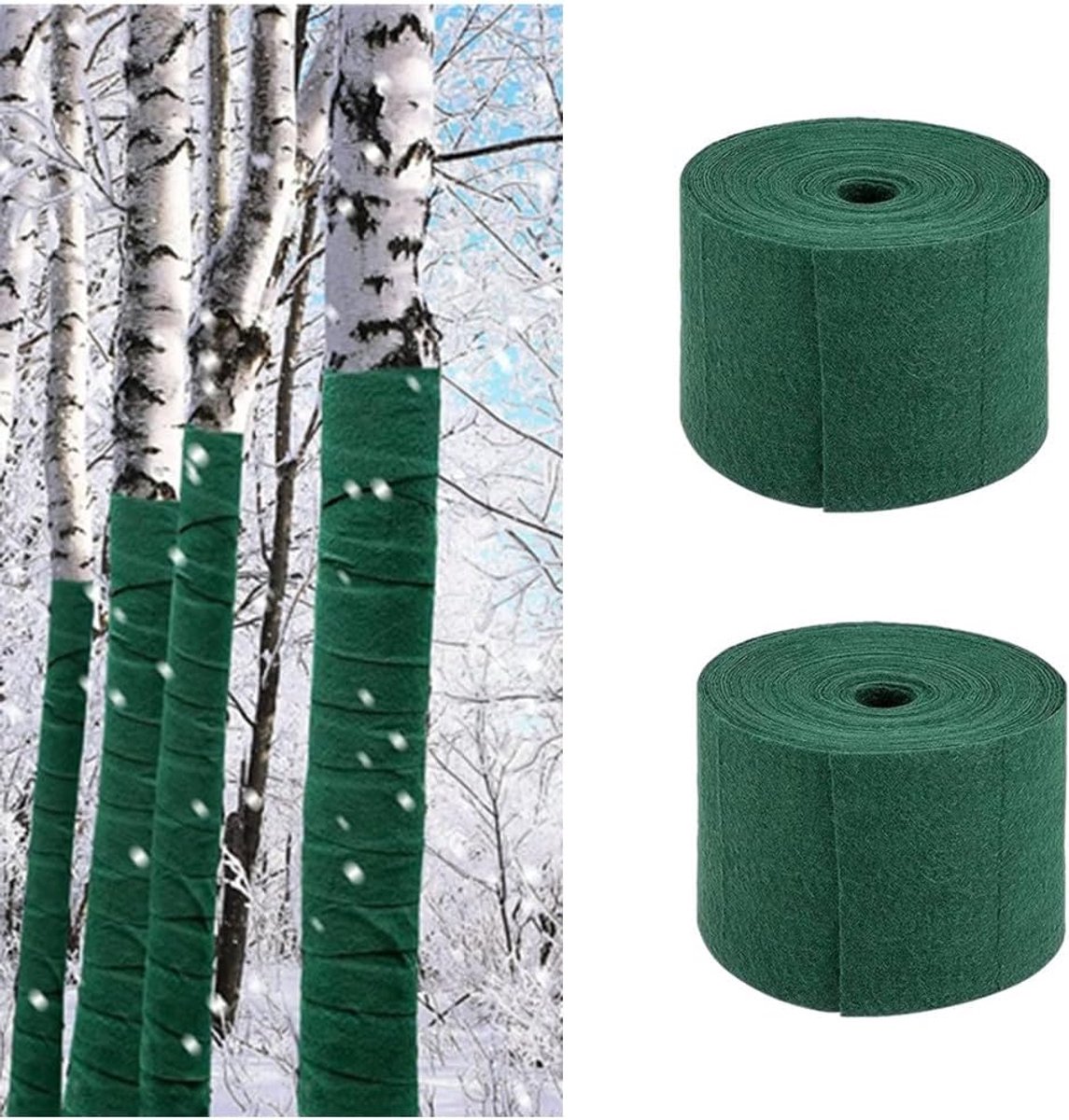 SnelShoppen - Winter-proof Plant Cover - Beschermhoes voor Bomen, Planten en Struiken - 2 Rollen van 20 m - Ademend Non-woven Materiaal - Bescherming