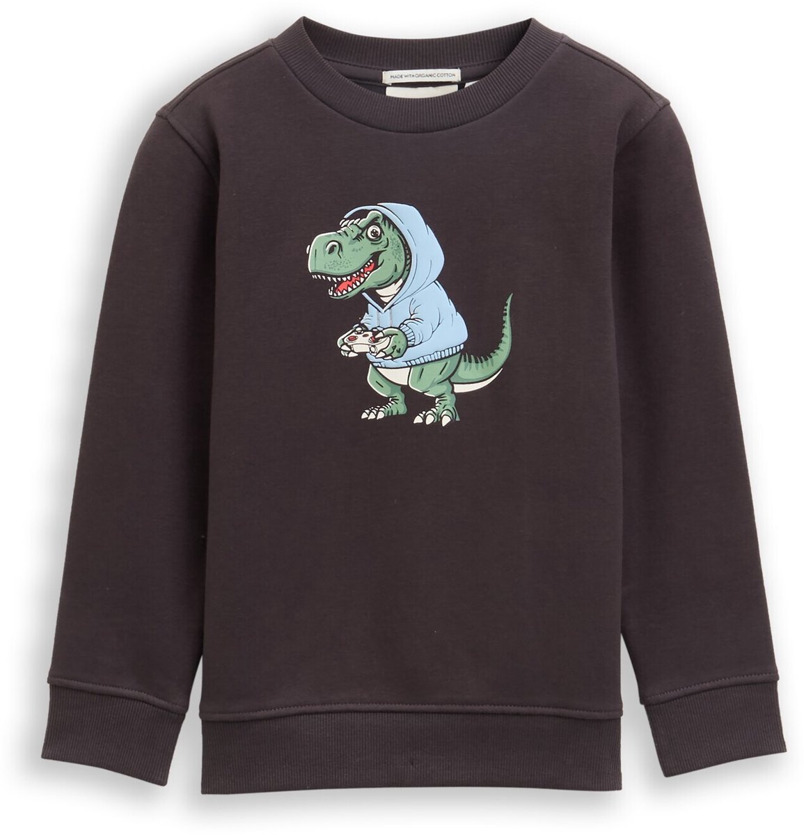 Tom Tailor - Sweater met print - Maat 92/98 - coal grey