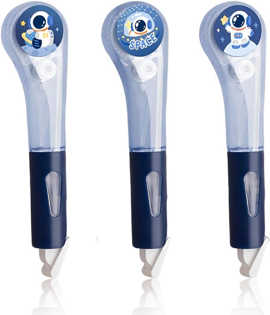 Thijox - 3 Correctiepen Professionele Correctieroller 12 cm - Blauw - Nauwkeurige Correctie voor Scholieren, Leraren en Kantoormedewerkers - Duurzaam
