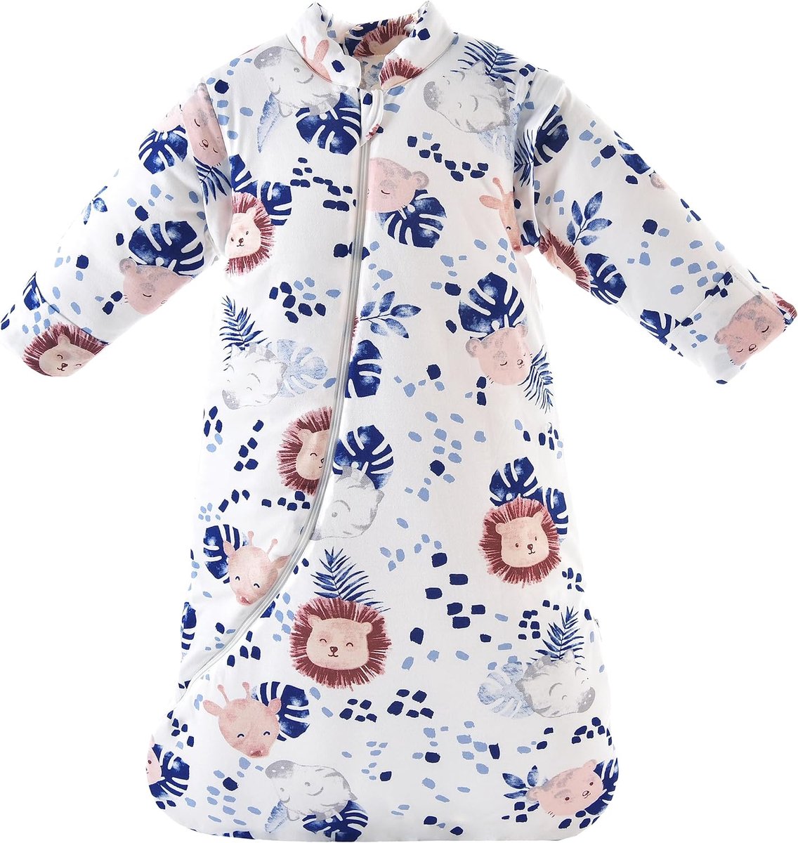 SnelShoppen - Babyslaapzak Winter 3,5 TOG - Warme Slaapzak voor Kinderen - Maat M (75-90 cm) - Jungle Leeuw - Comfortabel en Veilig voor Jongens en Me