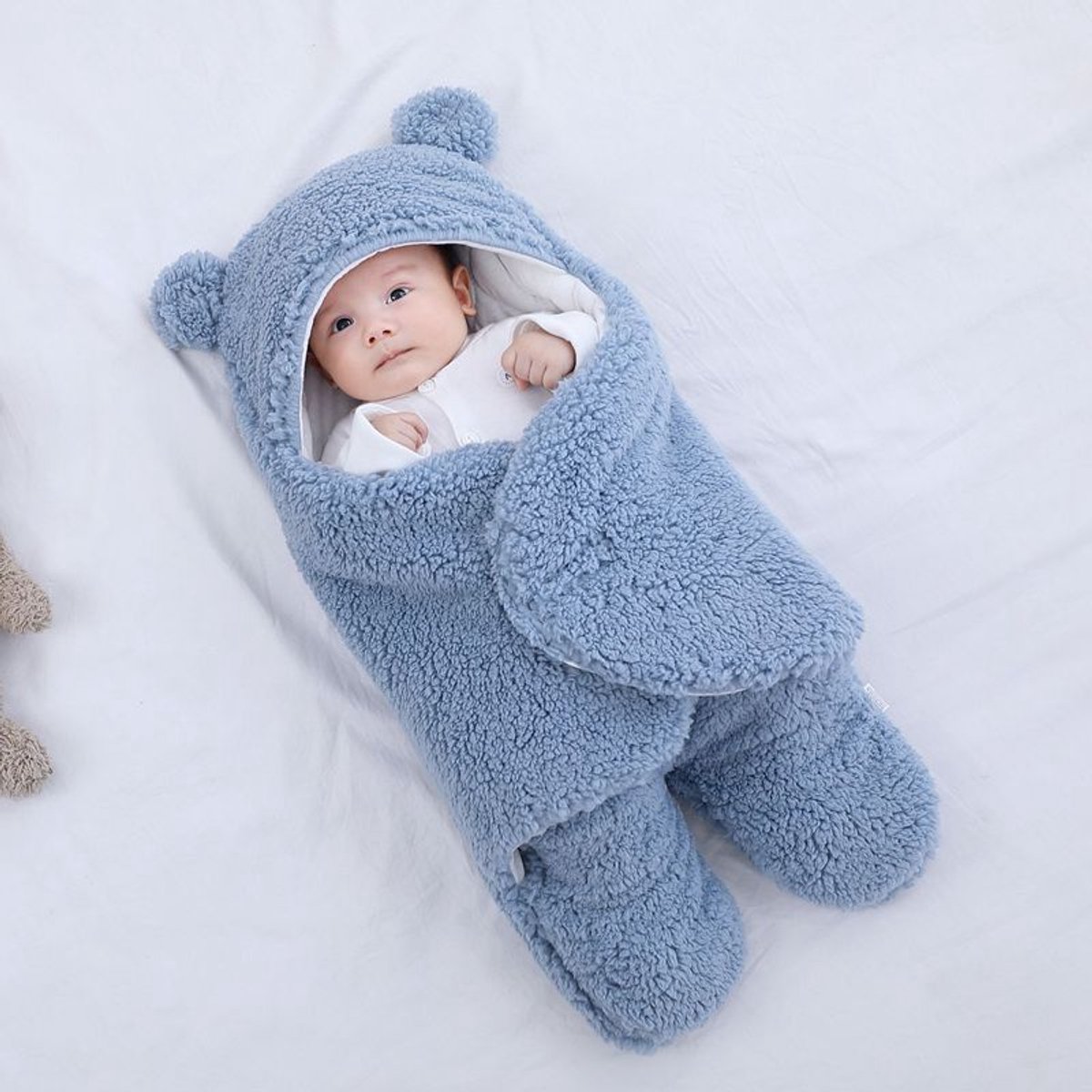 Baby romper en slaapzak, zachte capedeken voor pasgeborenen, cartoon zeester jas swaddle voor dagelijks gebruik en reizen