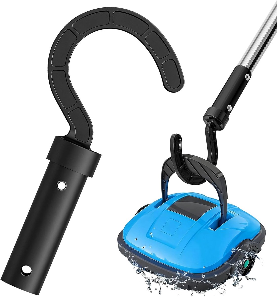 SnelShoppen - Universele zwembadreiniger inhaalhaak - Mechanisch accessoire voor telescoopstangen - Veilig handmatig optillen van zwembadzuiger en rei