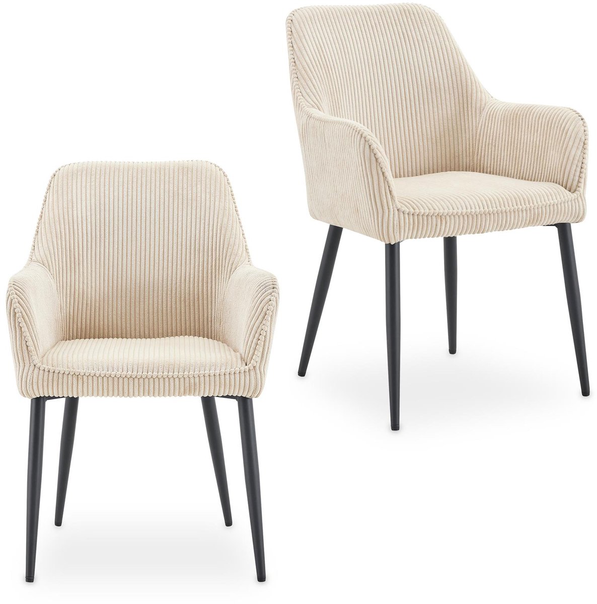 Eetkamerstoelen VERONA in een set van 2 – beige