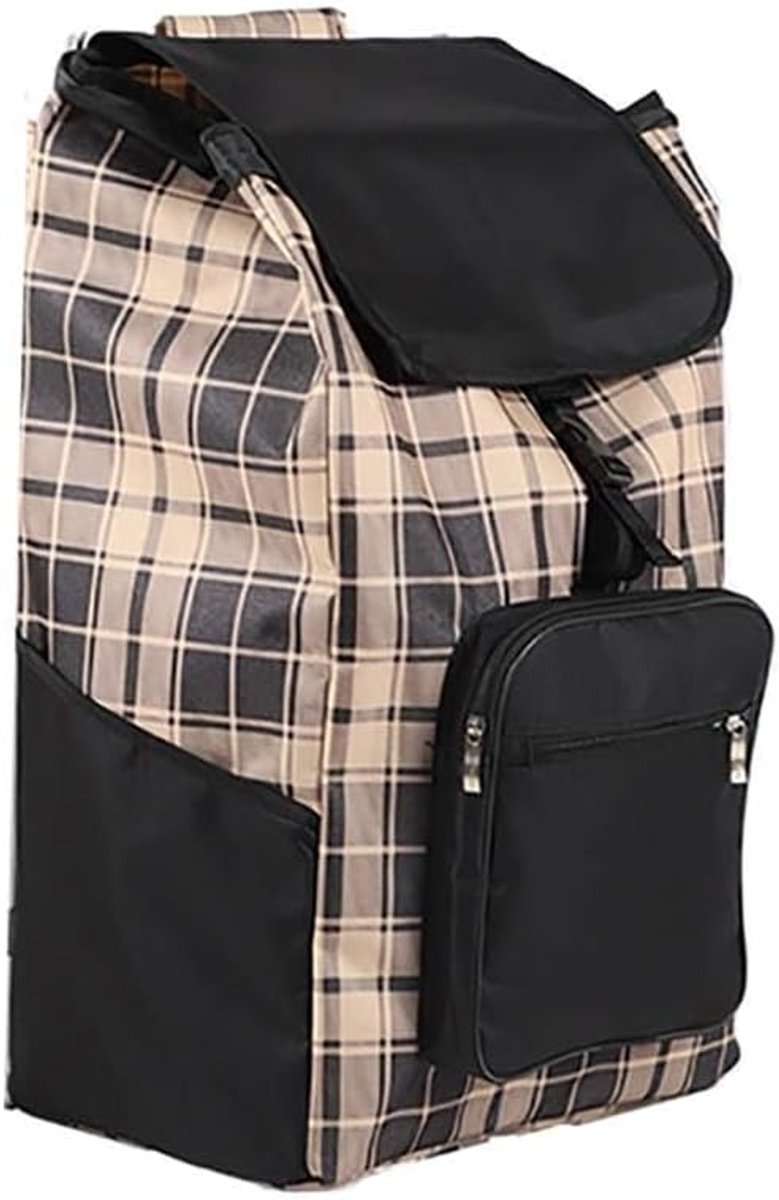 SnelShoppen - Shopping Cart Vervangtas 45L - Waterdichte Oxford Stoffen Trolley Bag met Ritszak - Ideaal voor Boodschappen en Dagelijkse Gebruik