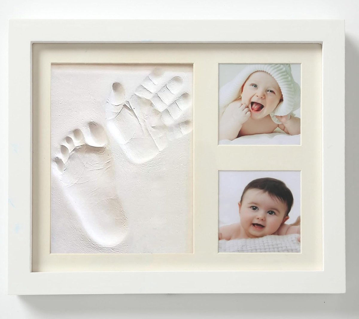 SnelShoppen - Baby Handafdruk Voetafdruk Herinnerings Kit - Fotolijstje voor Pasgeborenen - Babykamer Herinnering Kunst Kit - Perfect voor Baby Foto's