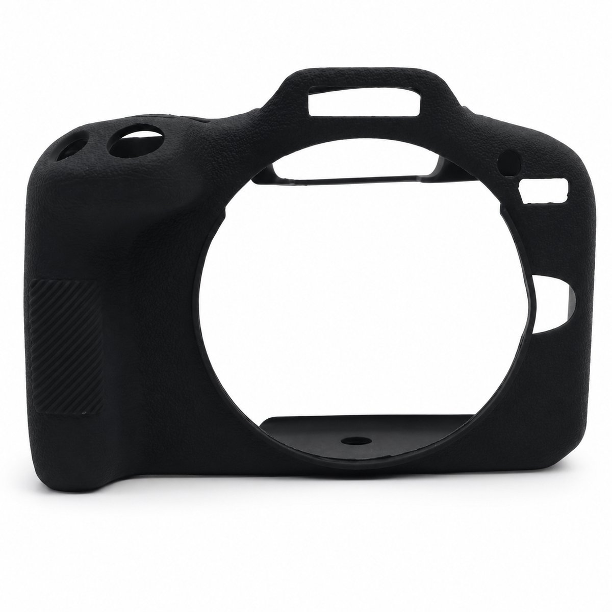 DrPhone CamGuard R50 – Siliconen Beschermhoes voor Canon EOS R50 – Krasbestendige Camera Case met Extra Grip – Zwart