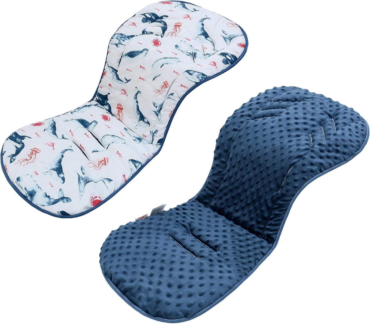 SnelShoppen - Baby Buggy Stoel Kussens, Universele Dubbelzijdige Kinderwagen Kussens, 37x80cm, Ademend en Zacht, Reversible voor Prams en Kinderwagens