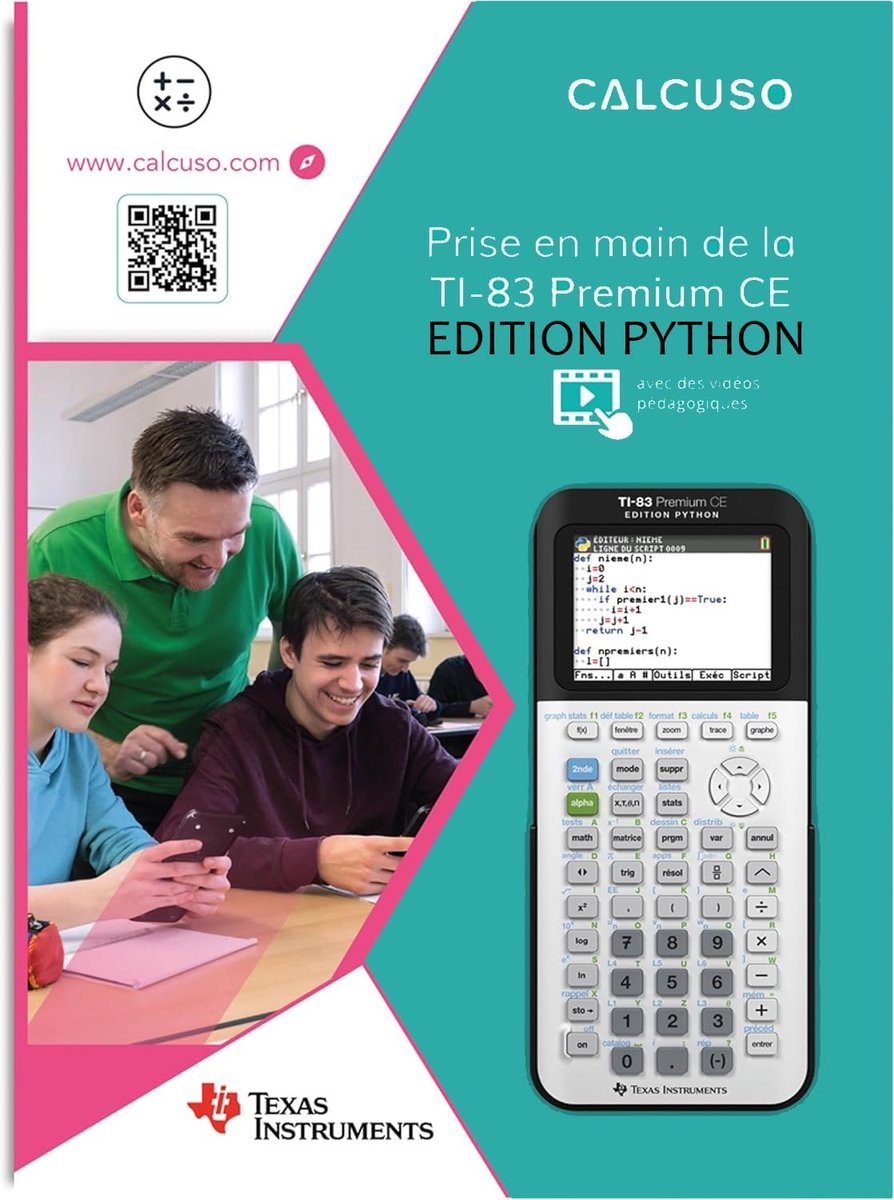 SnelShoppen - Box book voor TI-83 Premium CE Edition Python - Leerboek voor wiskunde, natuurkunde en programmeren - Geschikt voor studenten en docente
