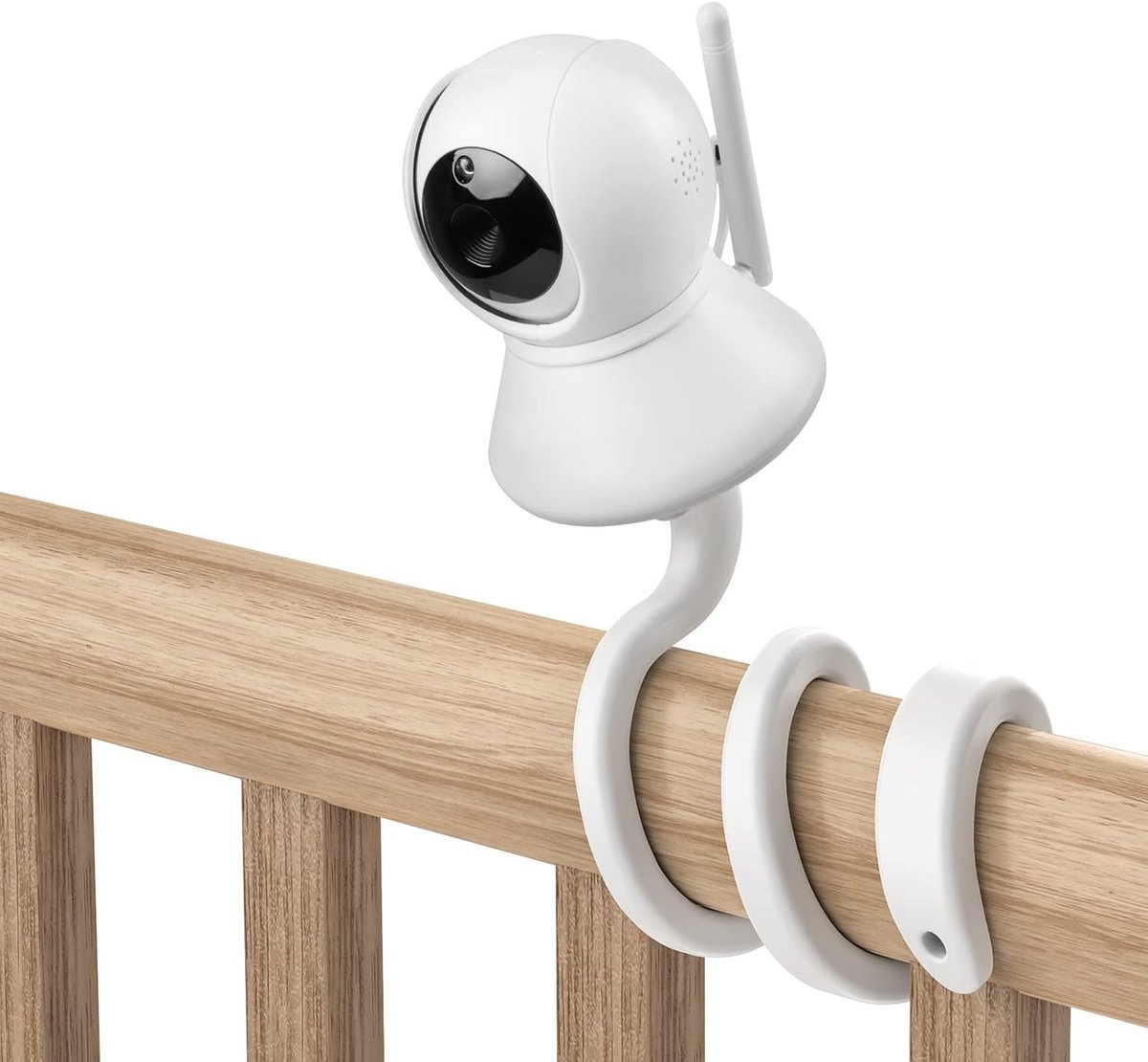 SnelShoppen - Baby Monitor Holder voor SM35PTZ en Meeste Babyfoons, Eenvoudig Bevestigen aan Meubels of Planken, Wit, Ideaal voor Kinderkamer