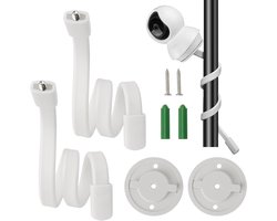 SnelShoppen - Pack van 2 Flexibele Baby Monitor Bevestigingshouders voor TP-Link Tapo C200/C210/C211/C212/C220/C225 - Geen Boren Nodig, Aluminium en A