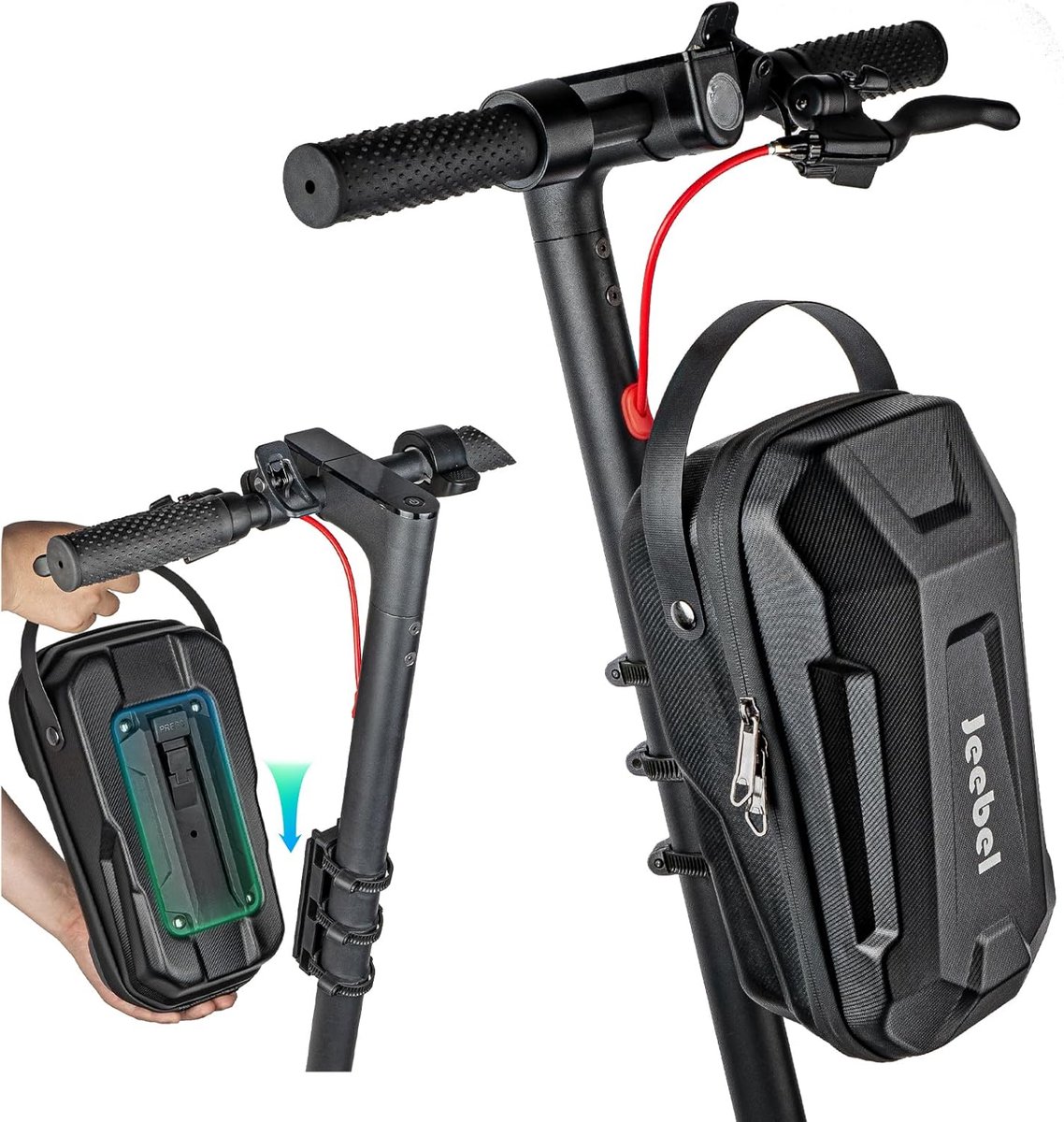 SnelShoppen - E-Scooter Bag 4.5L Waterdichte Handvat Tas met Snelle Bevestiging, Universele EVA Voor Xiaomi, Mijia, Segway, Ninebot Elektrische Scoote