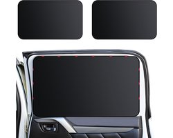 SnelShoppen - Auto Zonnescherm Car Curtains - Polyester Zwart Anti-UV Zonbescherming voor Baby, Kinderen, Huisdieren en Volwassenen - 2 Stuks - Persoo