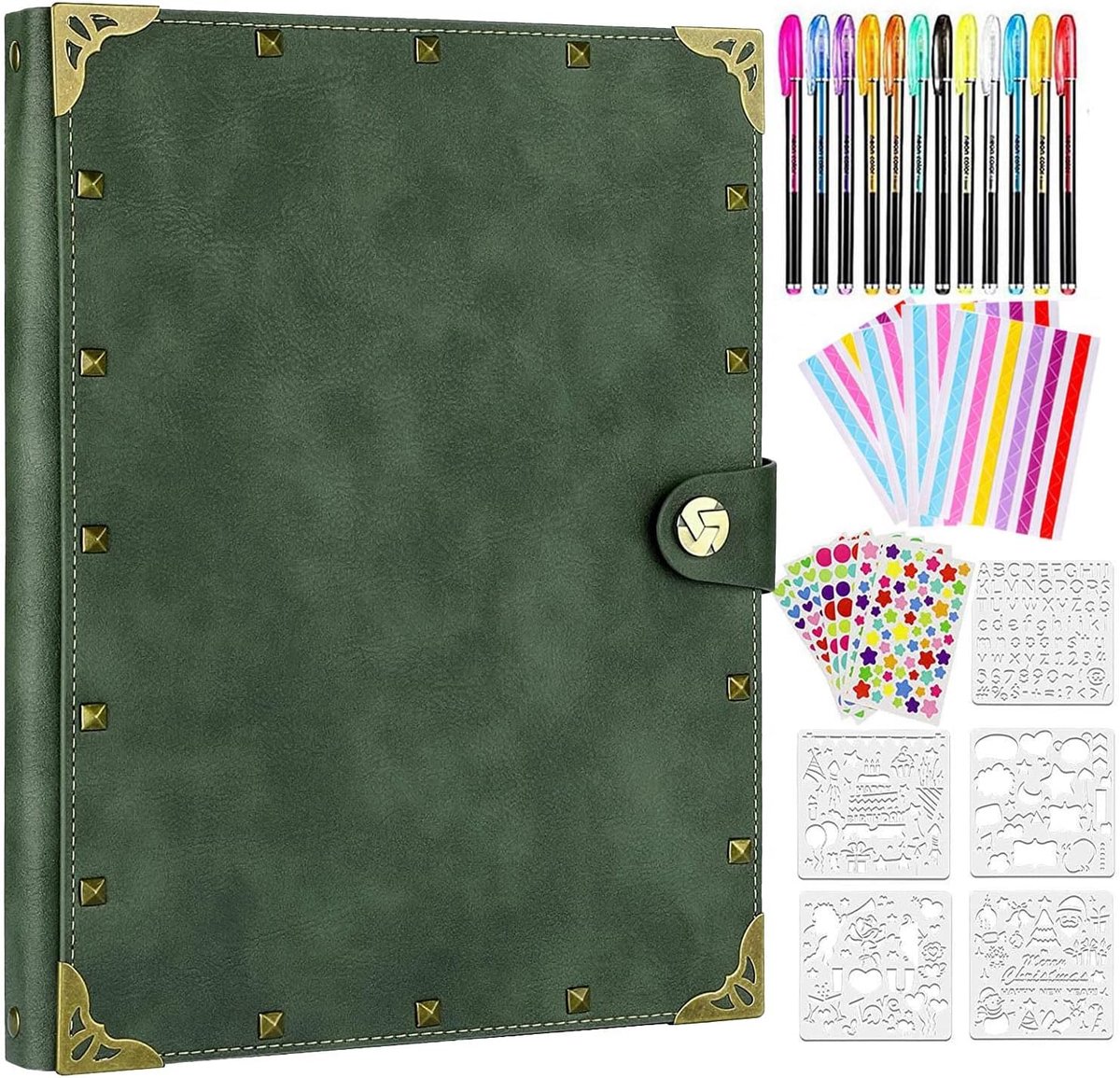 SnelShoppen - ZEEYUAN Foto Album Scrapbooking Soft Album DIY Leer 60 Zwarte Pagina's Familie Trouwen Gastenboek Kerst Valentijn Verjaardag Uniek Cadea