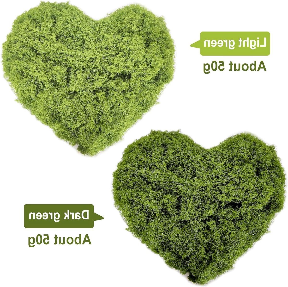Kunstmos Decoratie - Nep Gras - Knutselen en Versieren - Realistisch Nylon Materiaal - 100 gram - Donkergroen