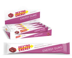 Dextro Energy Energie Gums - Cassis + Caffeine Energie Bar - Vegan Energie Reep - 8 porties (8 x 45 gram ) - 8 stuks