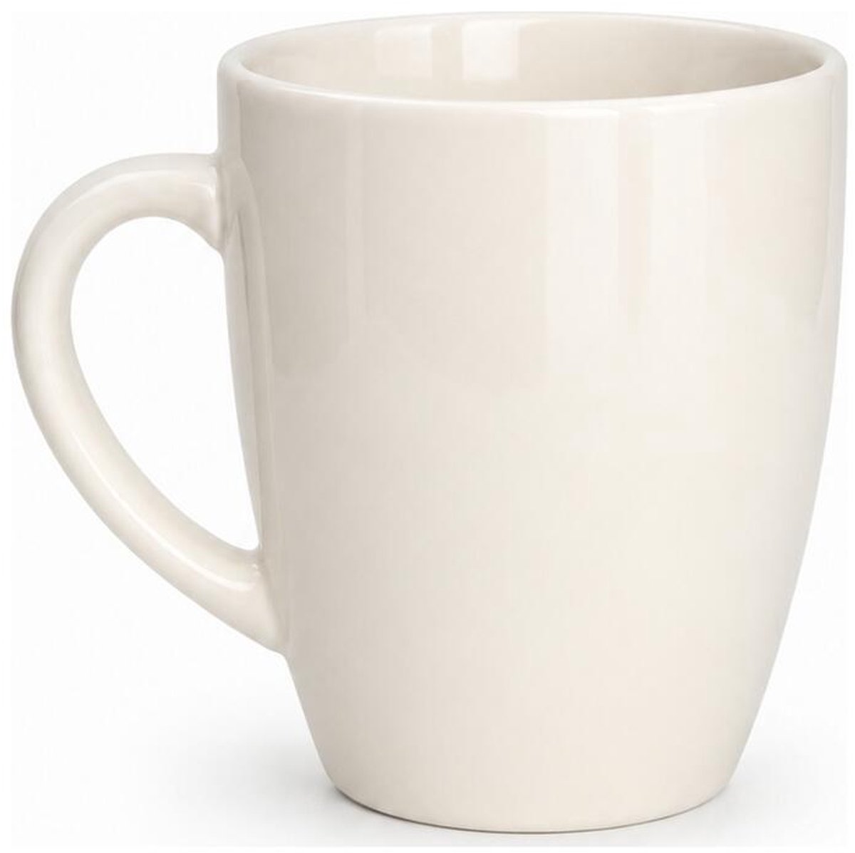 Excellent Houseware koffie mok Granada - 1x stuks - creme - 360 ml - drink mokken - keramiek