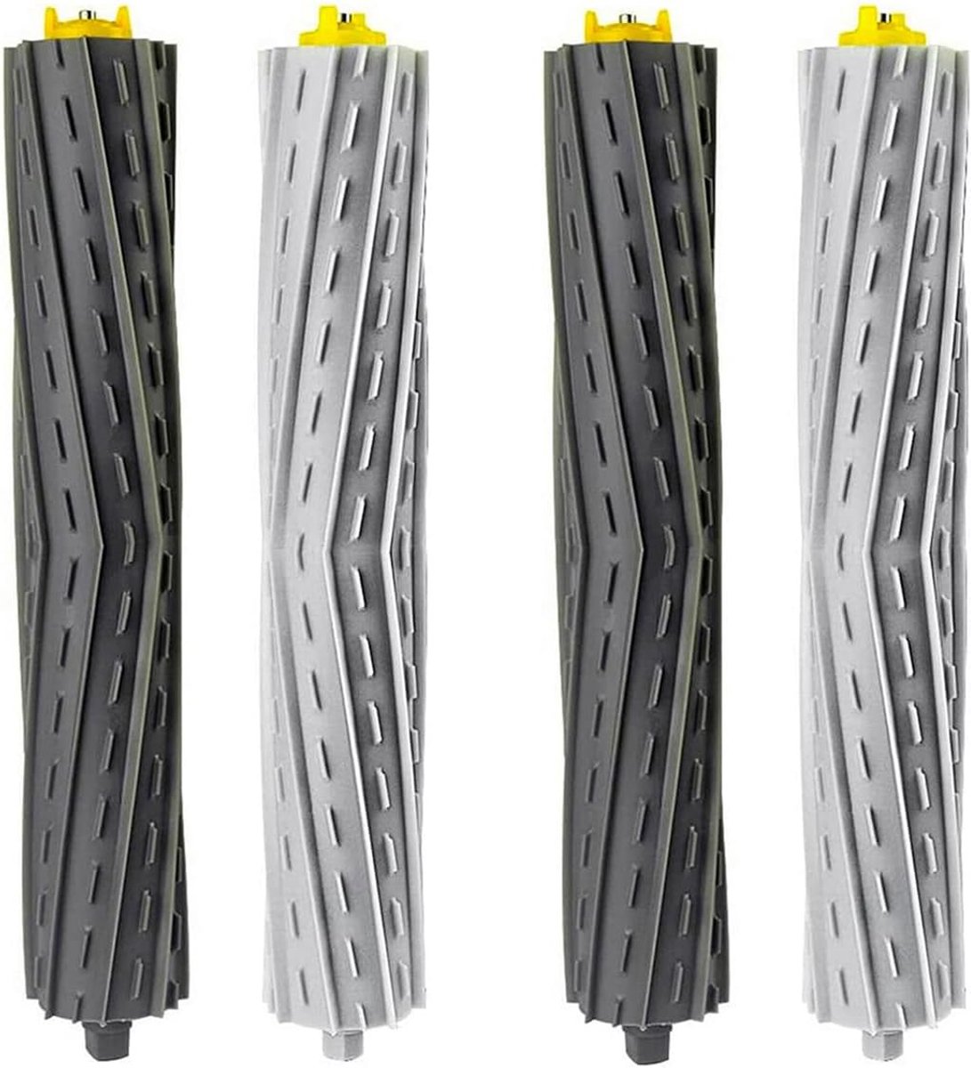 SnelShoppen - Set van 4 draaibare borstels voor stofzuigers, vervangend voor Roomba 800 en 900 series, hoogwaardig, duurzaam, perfect passend, ideaal