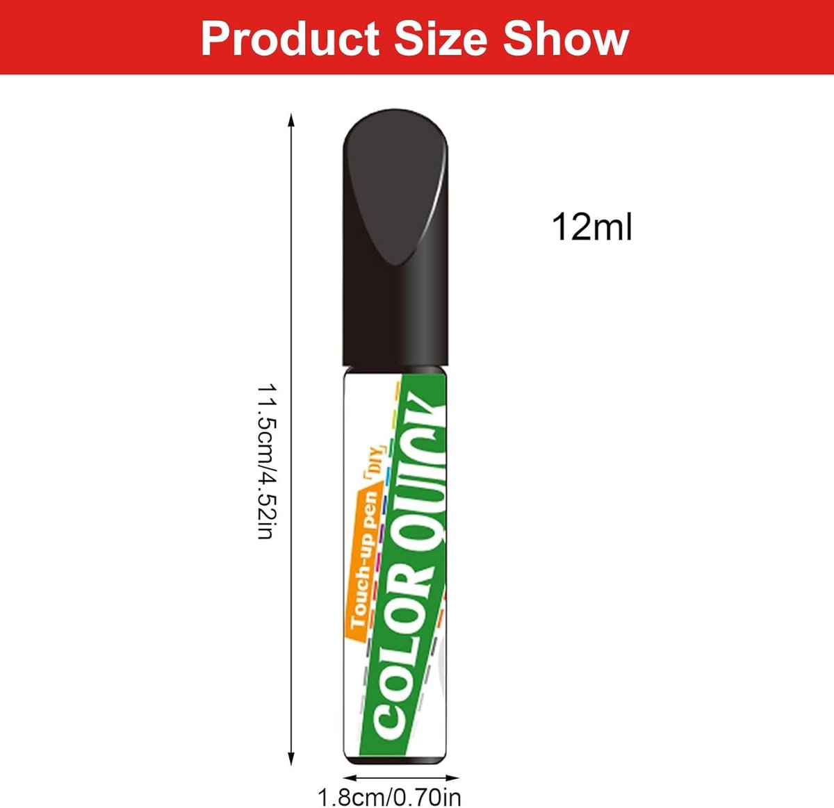 SnelShoppen - Car Paint Pen - Car Repair Pen - Krassen Verwijderaar voor Auto - Zwart - 1 Stuk - Effectieve Autolak Pen voor Reparatie en Onderhoud