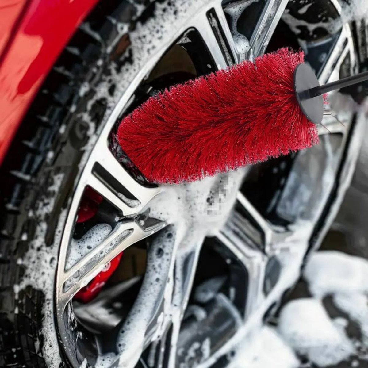 SnelShoppen - Rim Brush - Zachte Borstel voor Auto Velgen - Veilig voor Alle Velgen - Eenvoudig en Efficiënt Velgen Schoonmaken