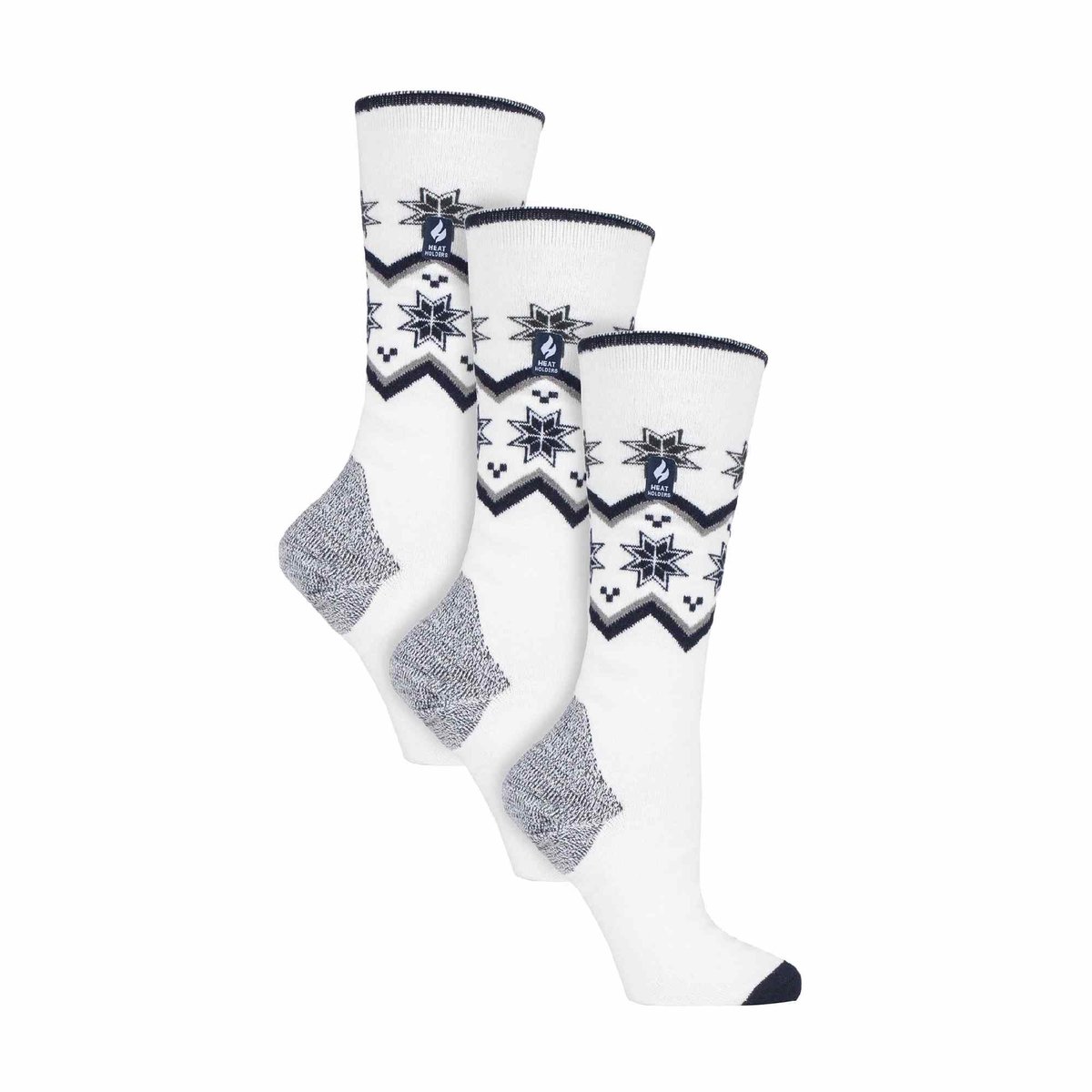 Heat Holders 3 paar Ultra Lite dames skisokken Creme