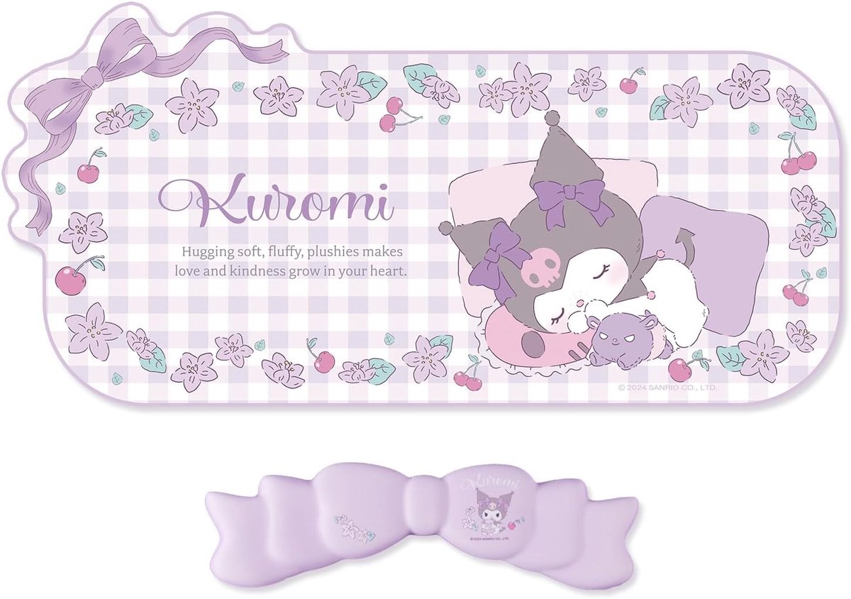 SnelShoppen - Kawaii Anime Muismat en Polssteun Set - Antislip Bureau Pad en Foam Strik Polssteun voor Toetsenbord en Muis, Perfect voor Gaming en Thu