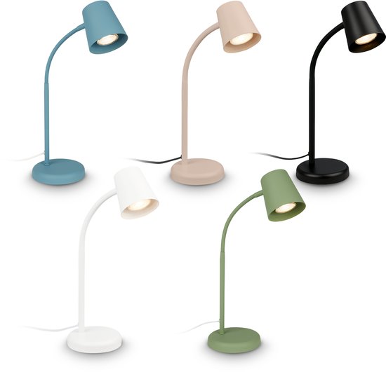 BRILONER Skriva - Tafellamp - bureaulamp - met snoer - draaibaar tafellampje - excl. GU10 - 13 x 38,5 cm - metallic van Briloner — afbeelding 3