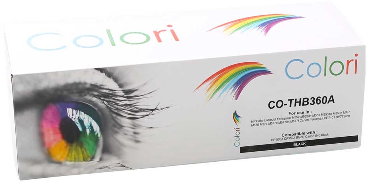 Colori huismerk toner geschikt voor HP 508A CF360A zwart voor HP Laserjet Enterprise M550 Series M552 M552dn M553 M553dn M553n HP Laserjet Enterprise MFP M570 M577 M577c M577dn M577f