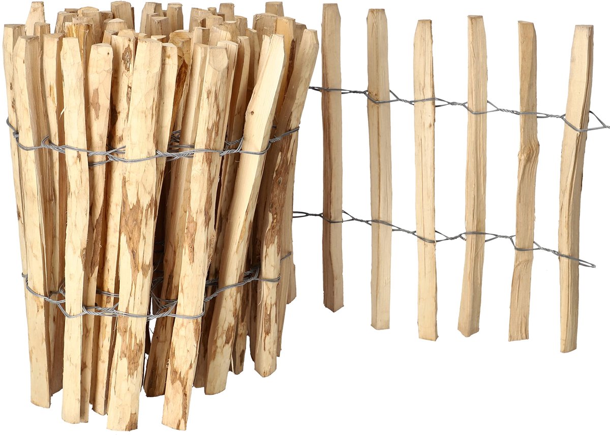 KOTARBAU Bloembedrand, Tuinafscheiding, Houten Tuinhek 0,5x5m, Schapenhek