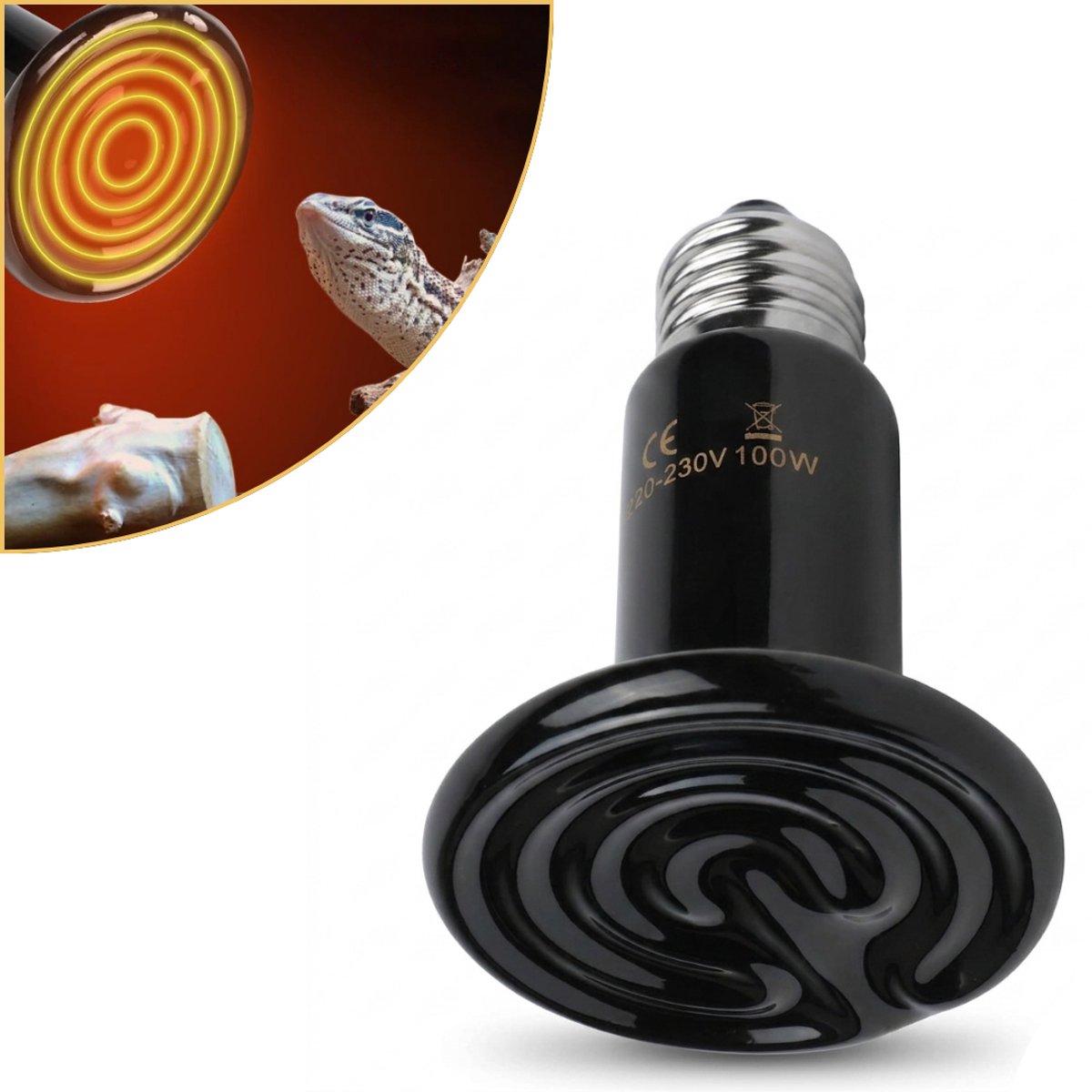 CLGP® Warmtelamp Reptielen - Terrarium - Reptielenlamp
