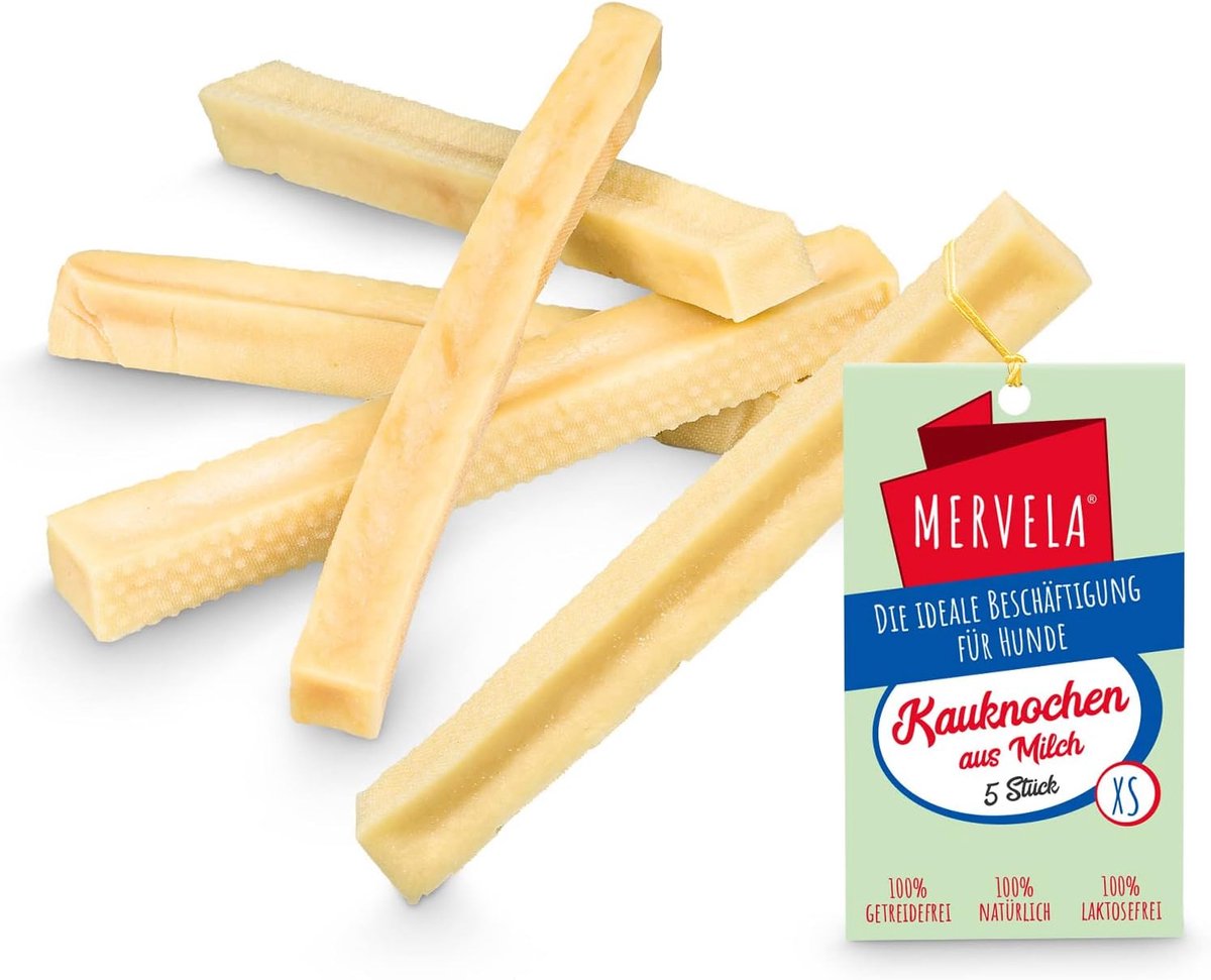 Thijox - Kauwbotten met kaas voor hele kleine honden - 100% natuurlijk, suikervrij, handgemaakt, optimale gebitsverzorging - 5 stuks, 28 g per stuk