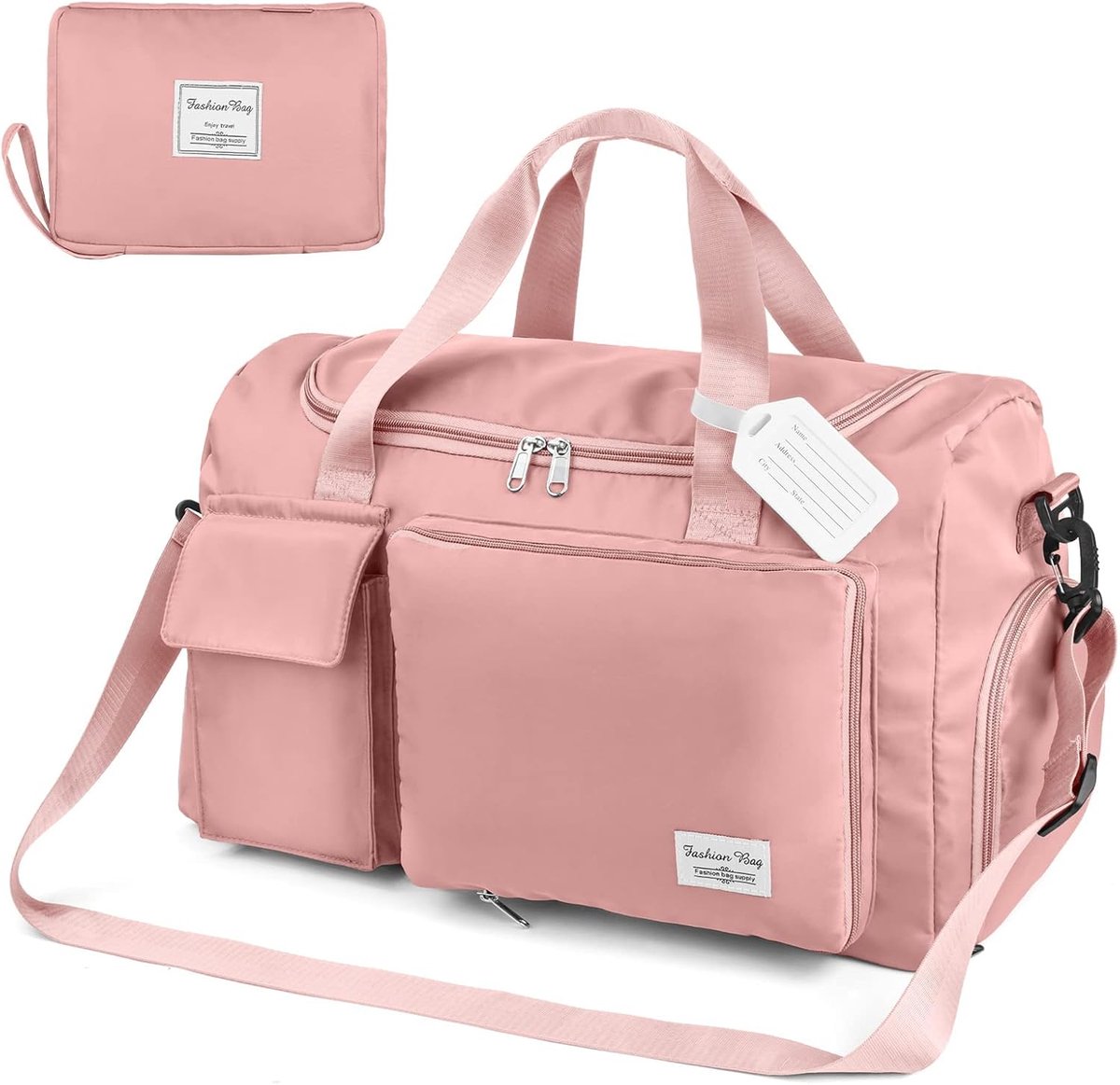 SnelShoppen - Opvouwbare Reisplunjezak 35L, Waterdichte Gymtas, Weekendtas voor Dames en Heren, Lichtgewicht Ziekenhuistas met Natte en Droge Scheidin
