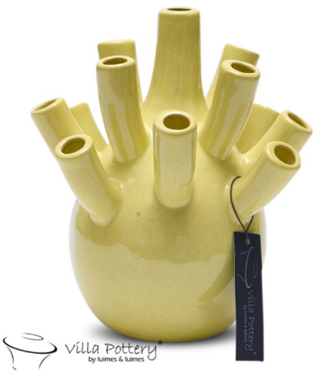 Vaas - Villa Pottery - Woondecoratie - Keramiek - Decoratie - Voorjaarscollectie - Waterdicht - Pinokkio 1_2 Yellow