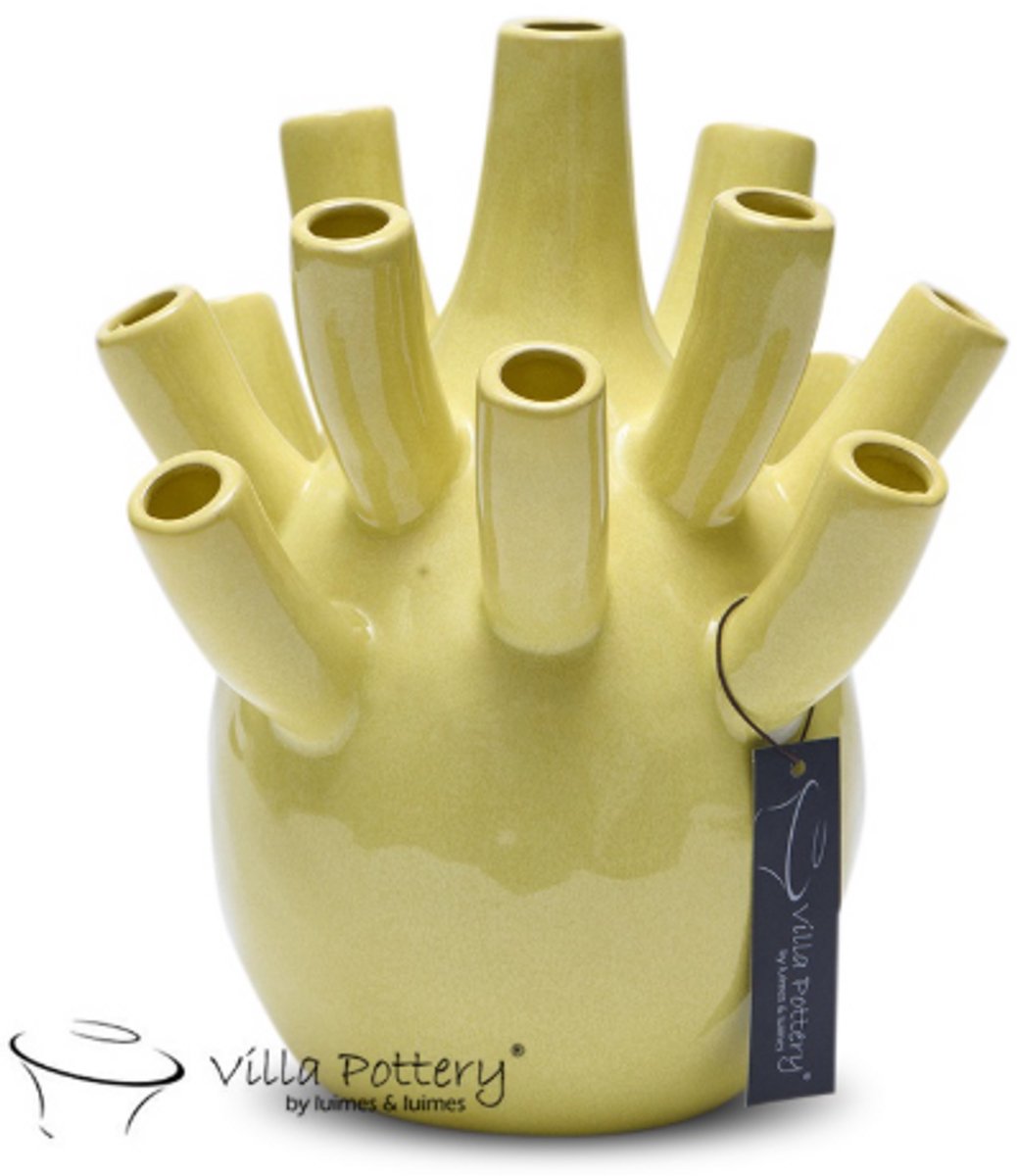 Vaas - Villa Pottery - Woondecoratie - Keramiek - Decoratie - Voorjaarscollectie - Waterdicht - Pinokkio 1_3 Yellow