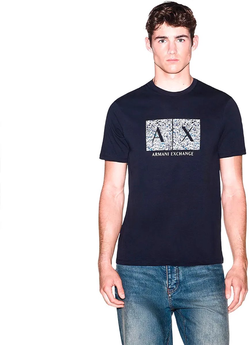 Armani Exchange Xm003100_af10356 T-shirt Met Korte Mouwen Blauw L Man