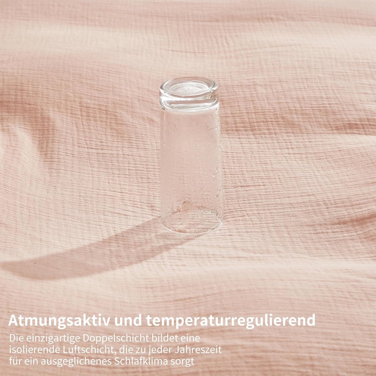 SnelShoppen - Double Muslin Fitted Sheet 200x200 cm - 100% Katoen Roze - Ademend, Zacht en Cosy - Geschikt voor Matras tot 30cm - Perfect voor Kindere