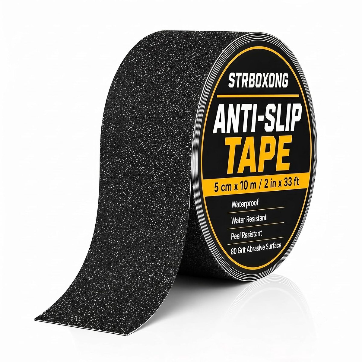 SnelShoppen - Anti-slip Tape 50mm x 10m - Zelfklevende Grip Tape voor Trappen - Zware Kwaliteit Anti-slip Strips Binnen & Buiten - Zwart