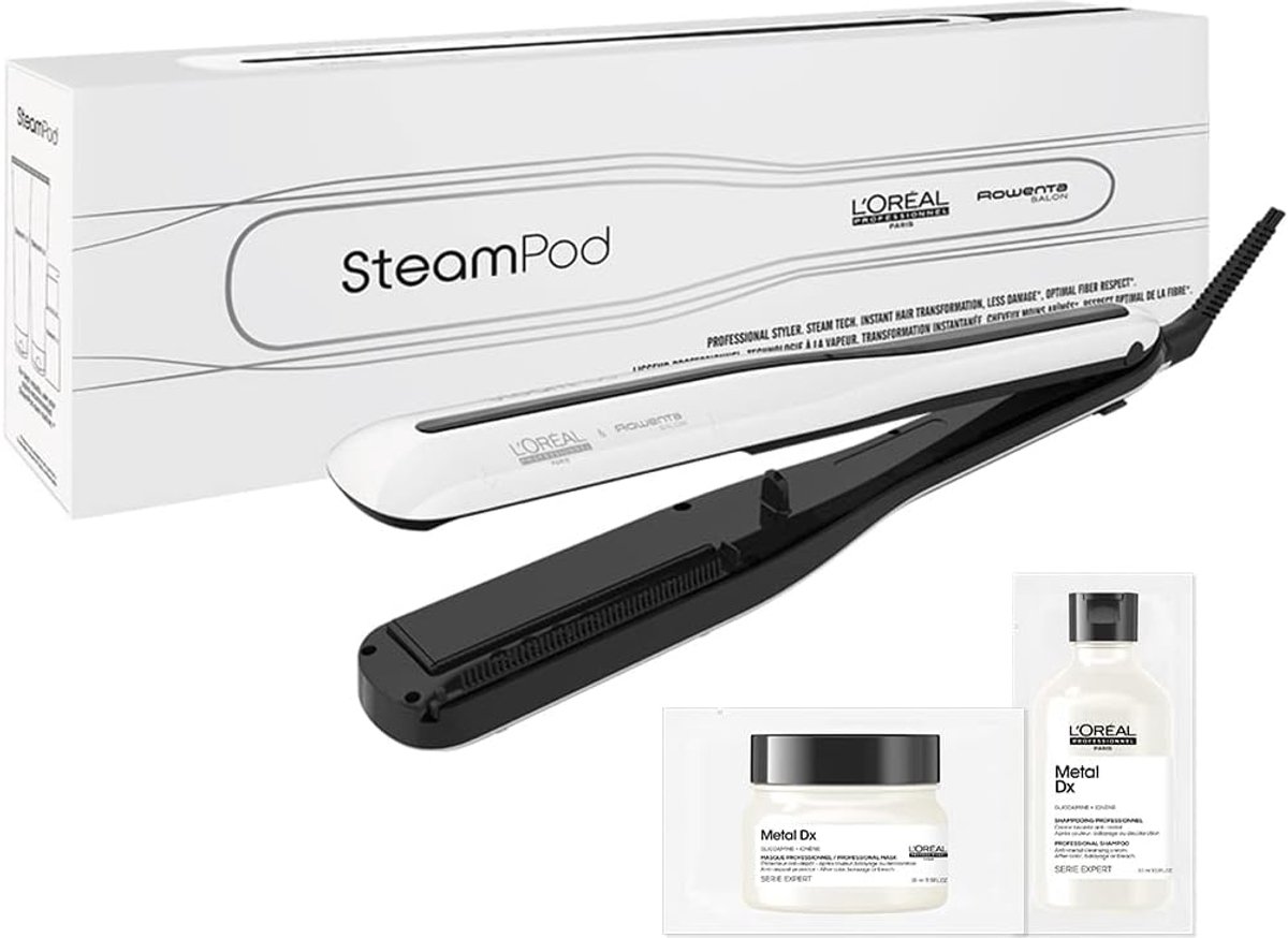Thijox - Professionele Stoomstijltang voor Glad en Gekruld Haar met Stoomtechnologie, Inclusief Shampoo en Masker voor Glanzend en Gezond Haar, Ideaal