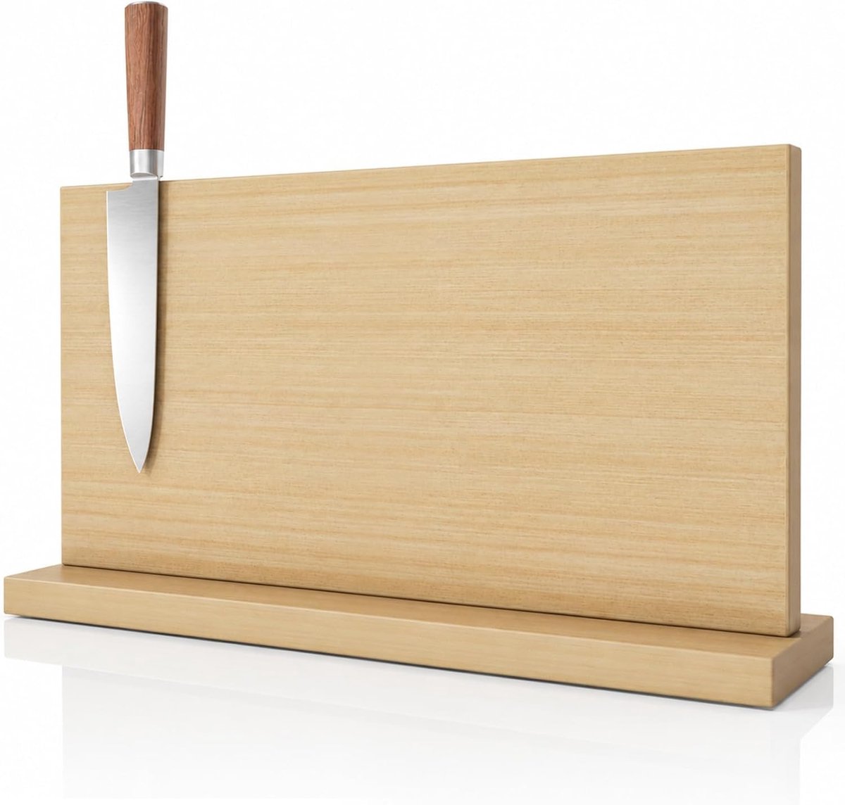 SnelShoppen - Extra Large Magnetische Messenhouder - Dubbelzijdig Magnetisch Messenblok - Universele Multifunctionele Display Rack voor Keuken - Houte
