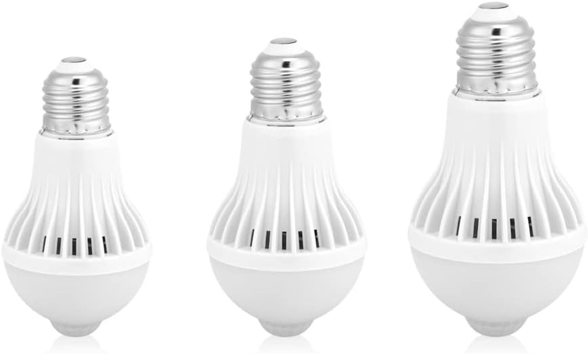 SnelShoppen - E27 Motion Sensor Lamp met PIR Bewegingssensor, Slimme LED Lamp, 5W Nachtlamp voor Binnen en Buiten, Ideaal voor Trappen, Garage, Gang,