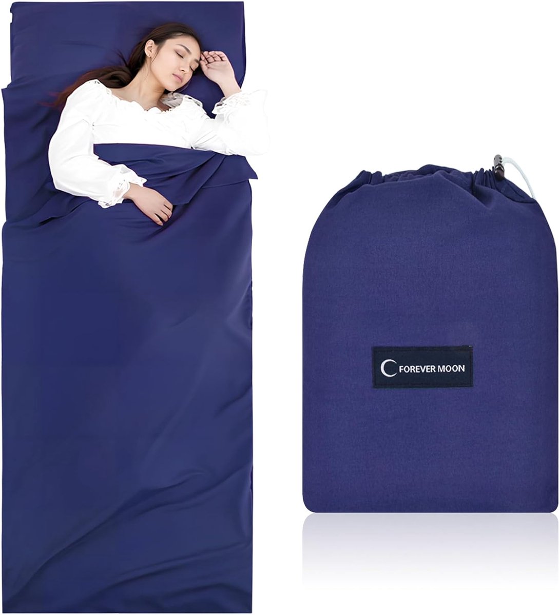 SnelShoppen - Compacte Microfiber Slaapzak 90x220cm met Extra Kussencompartiment, Ultralichte Reisslaapzak voor Volwassenen, Ideaal voor Kamperen, Hos