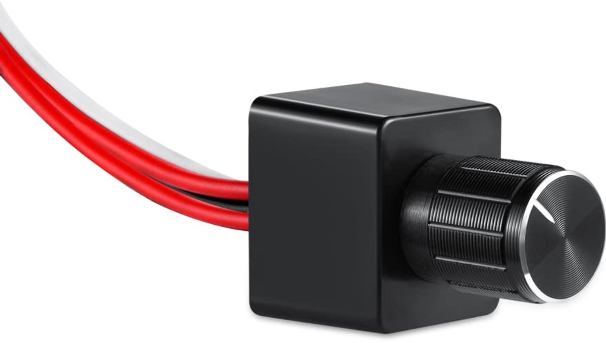 SnelShoppen - DC 12V Licht Dimmer, 6A LED Dimming Switch voor Camper, Boot, Truck, Halogeen, Enkele Kleur Strip Lichten, Eenvoudig Aansluiten