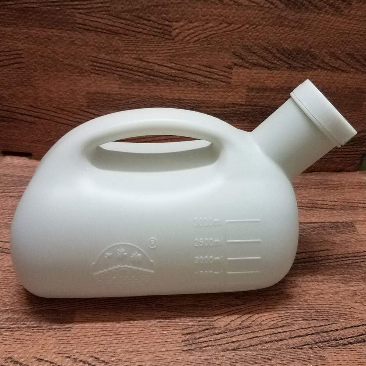 SnelShoppen - Urinefles voor Mannen 3000 ml, Plastieken Plasfles met Deksel, Ideaal voor Reizen, Ziekenhuis, Buiten, Auto, Kamperen - Wit