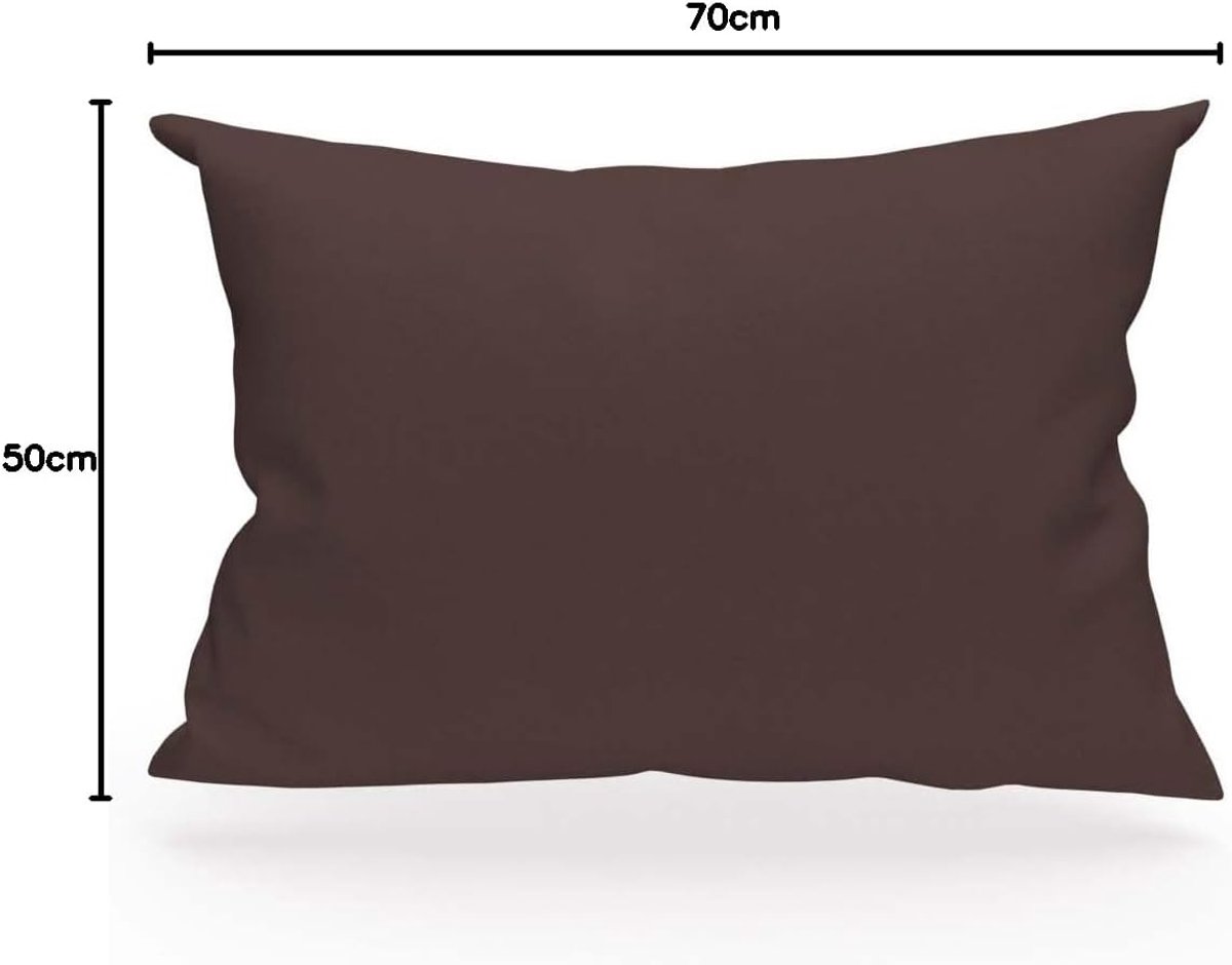 SnelShoppen - Snee kussen 50x70 cm, Katoen, Bruin, Modieus en Comfortabel voor Woonkamer, Slaapkamer, Feest en Tuin