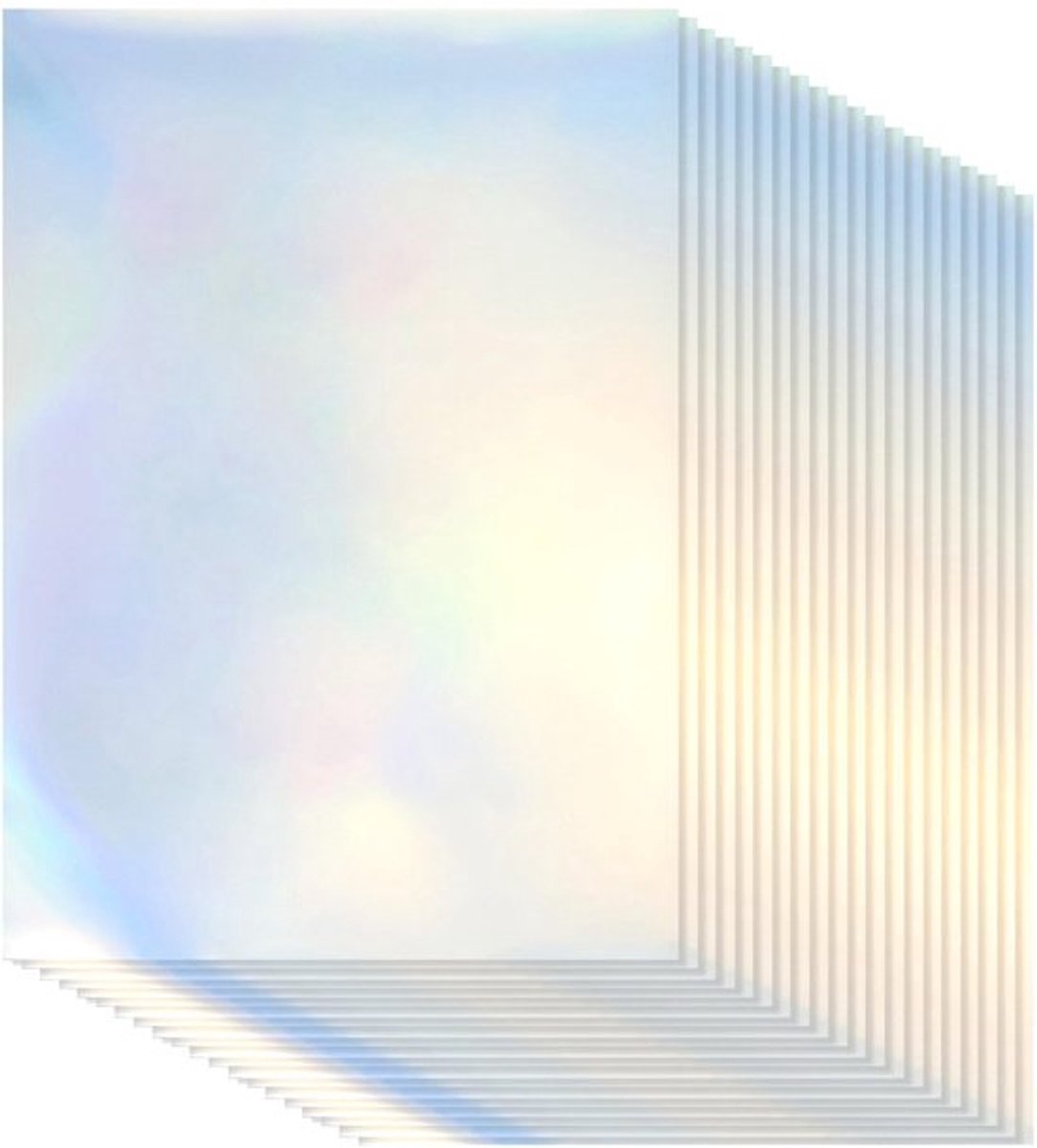 ® 20 vellen bedrukbare holografische stickers zelfklevend A4 Rainbow vinyl decalpapier waterdicht sneldrogend stickerpapier voor inkjet-/laserprinters (210 x 297 mm)