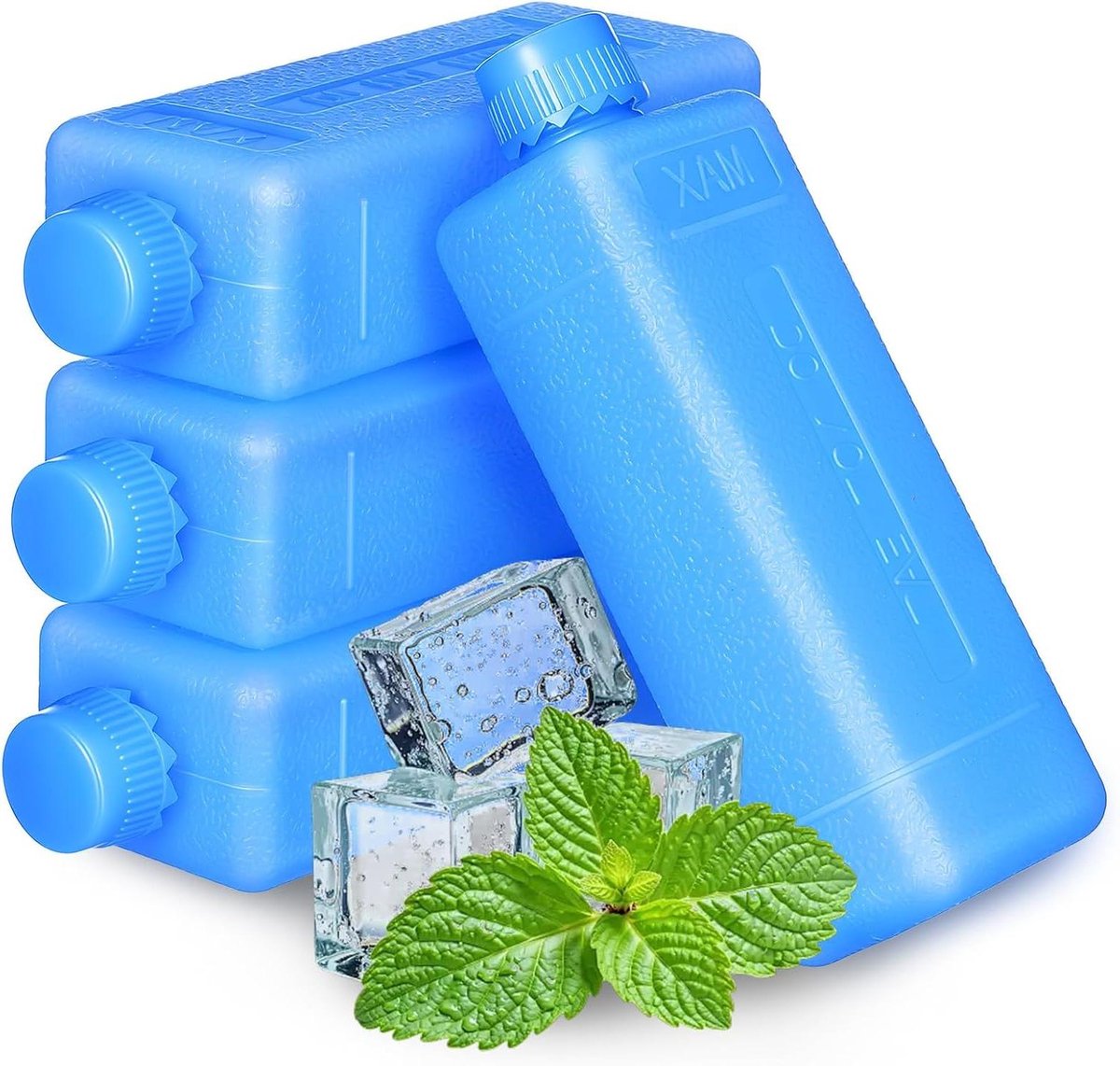 Herbruikbare Ijsblokken - Koelpacks - Verkoeling - Lekvrij Ontwerp - 4 Stuks - Blauw