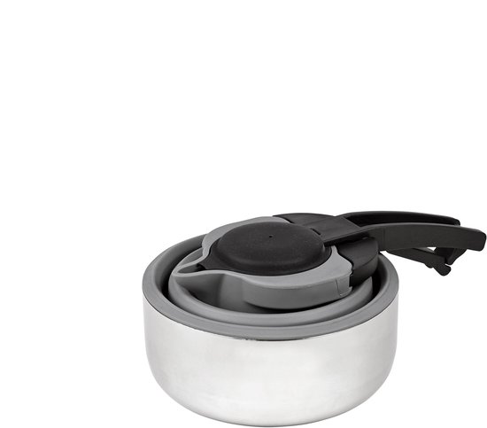 Opvouwbare Siliconen waterkoker - 1,8 liter - Ideaal voor op camping - Compact & Lichtgewicht voor Kamperen en Outdoor - Campingwaterkoker - Platinet — afbeelding 4